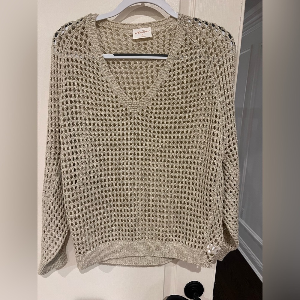 Open knit sweater